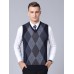 Men's Sweater Vest Jumper Knit Knitted Plaid V Neck Stylish Vintage Style Fall Winter Gray Wine S M L / Sleeveless / Sleeveless