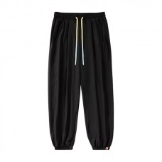 kozsports: Mens Long Pants Ice Silk Quick Dry Black